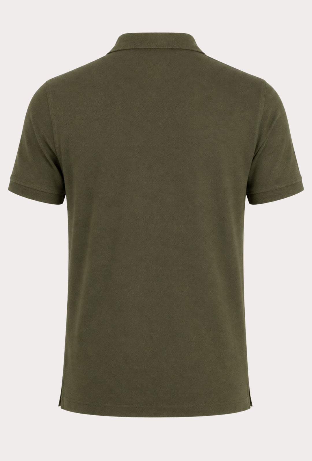 Polo Uomo manica corta MARLBORO CLASSIC logo ricamato lato cuore, colletto tinta unita- VERDE OLIVA