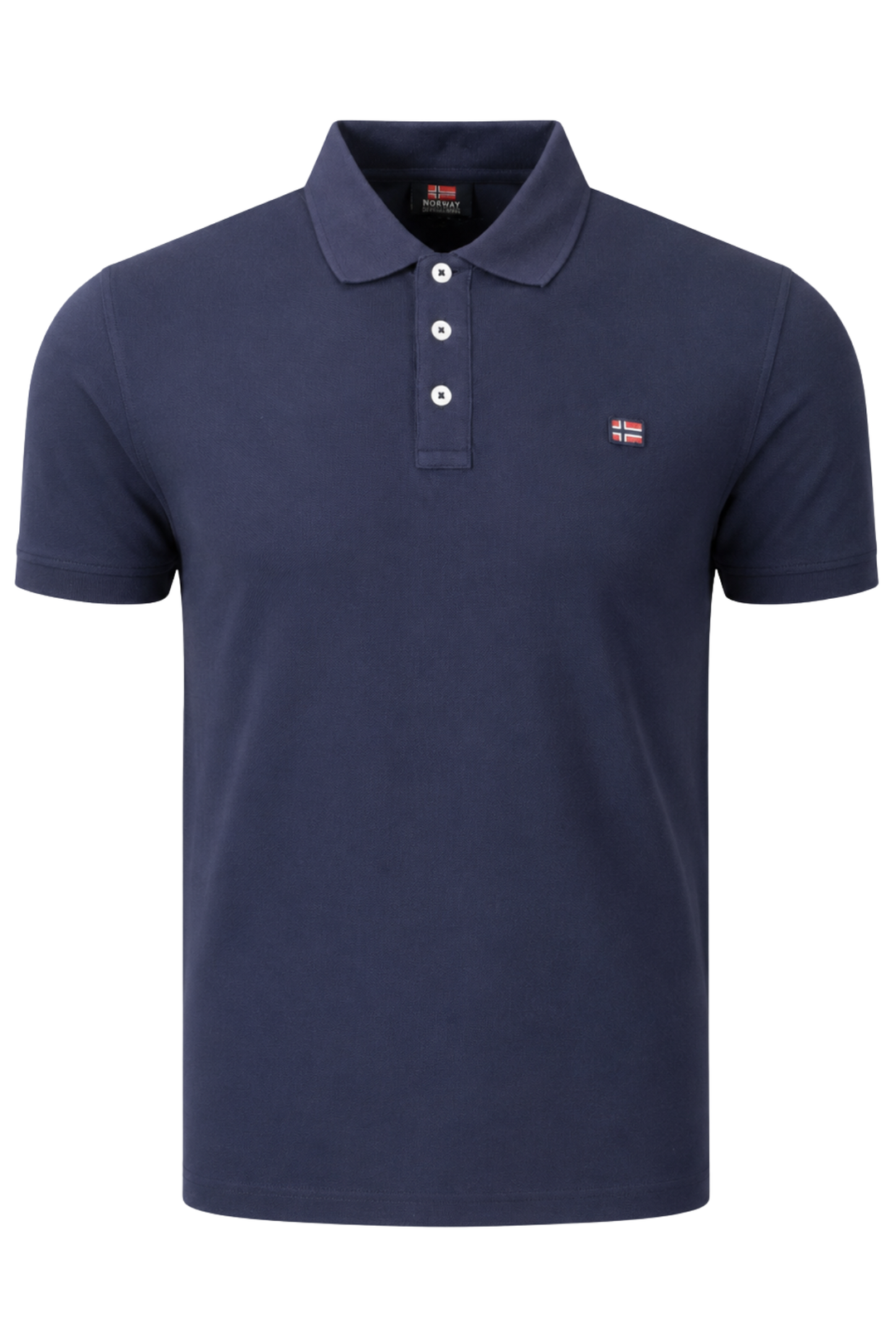 Polo Uomo NORWAY mezza manica 100% Cotone Tinta Unita - BLU NAVY