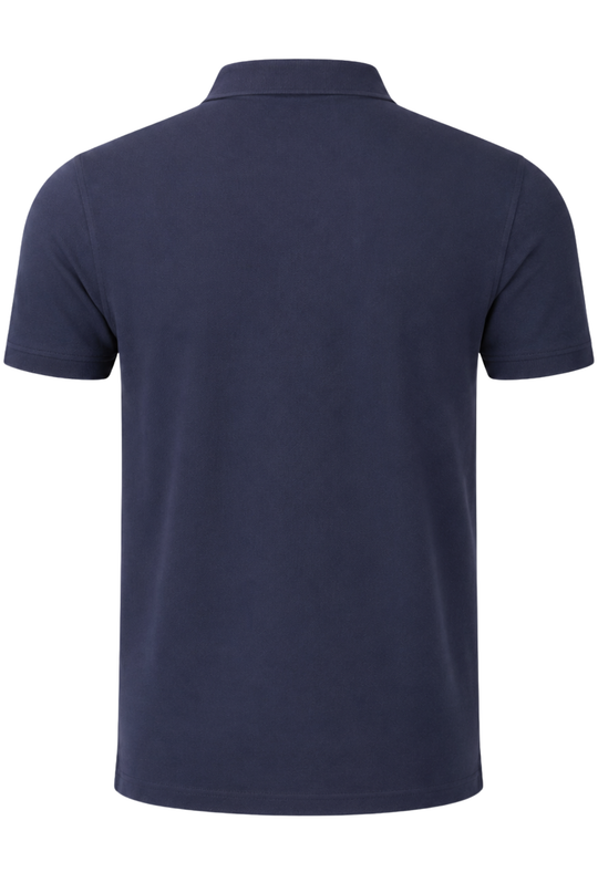 Polo Uomo NORWAY mezza manica 100% Cotone Tinta Unita - BLU NAVY