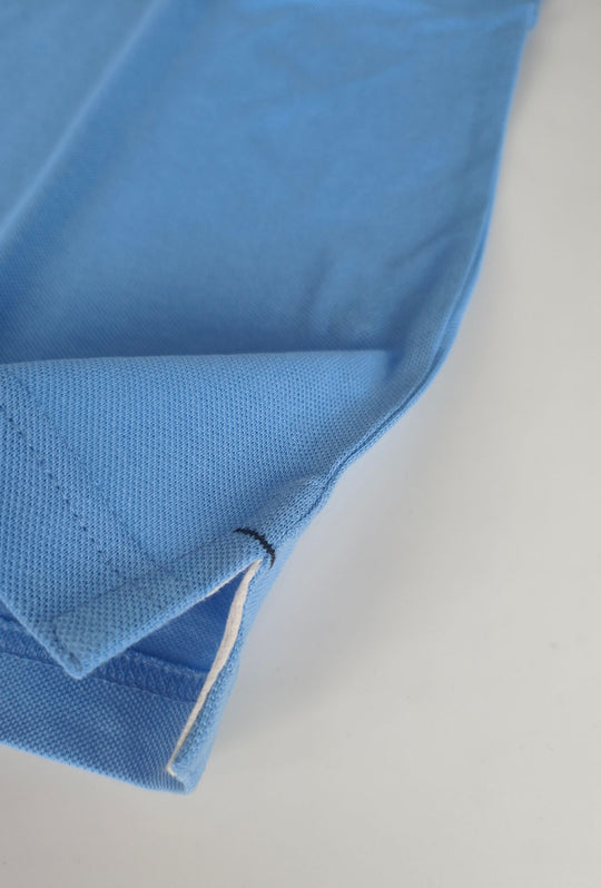 Polo Uomo P-CLUB cotone piquet logo stampato lato cuore- AZZURRO