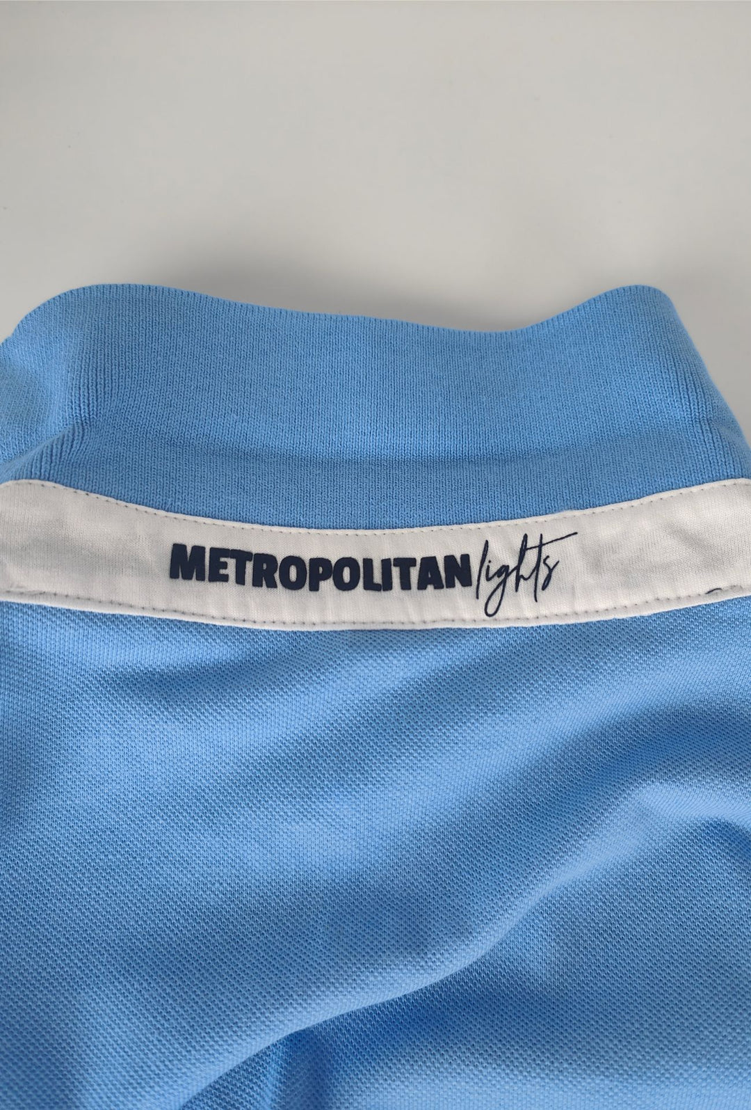 Polo Uomo P-CLUB cotone piquet logo stampato lato cuore- AZZURRO