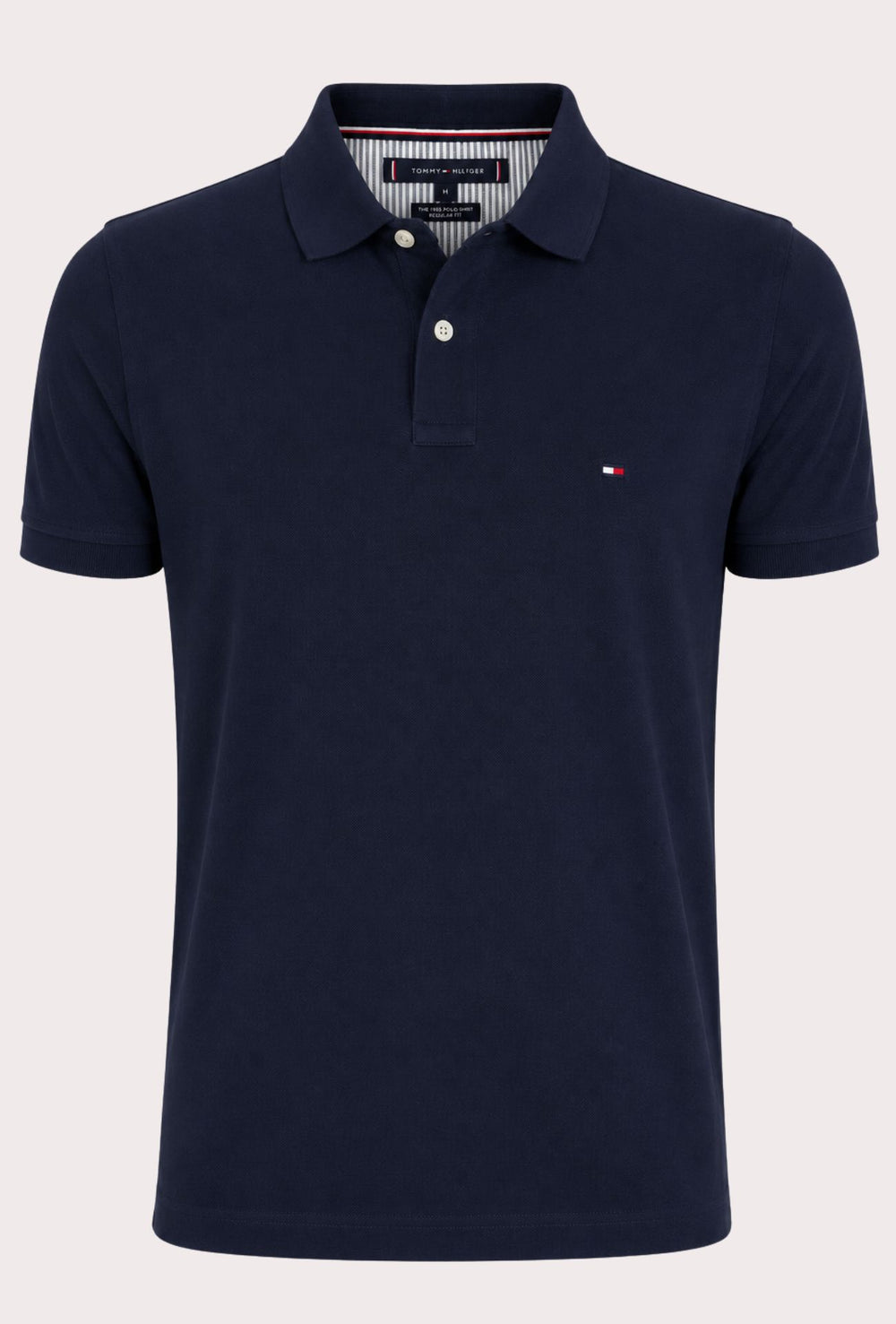 Polo Tommy Hilfiger Uomo in Cotone Piquet Regular Fit -BLU NAVY