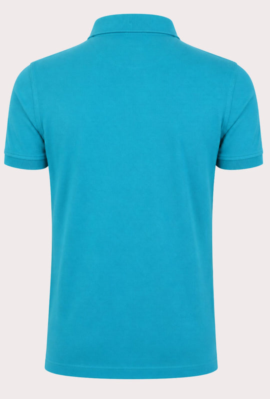 Polo Tommy Hilfiger Uomo in Cotone Piquet Regular Fit -TURCHESE