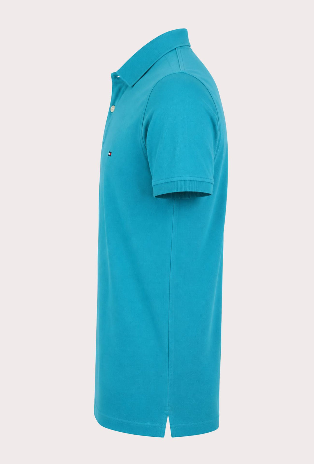 Polo Tommy Hilfiger Uomo in Cotone Piquet Regular Fit -TURCHESE