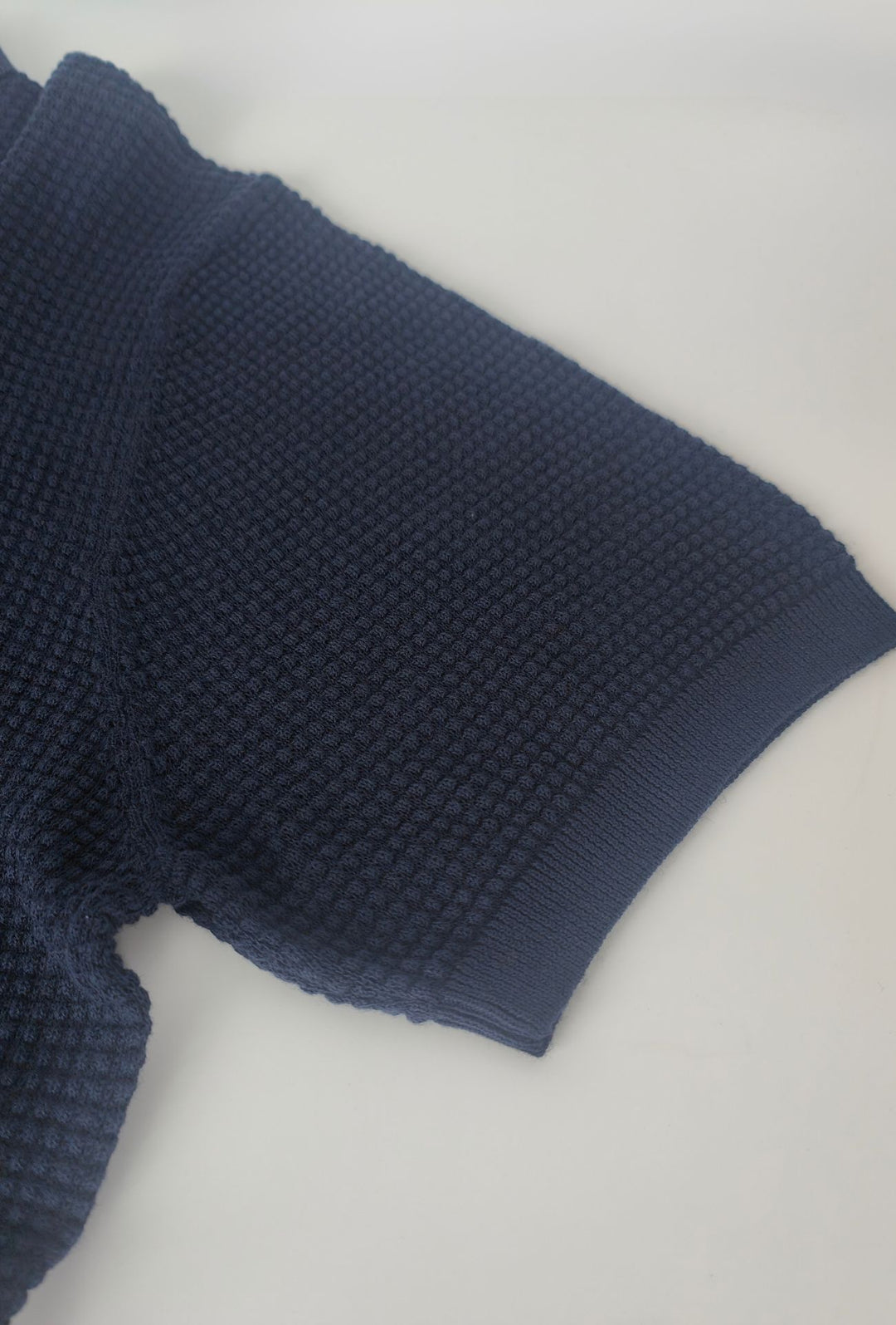 Polo Uomo DRESSERD in Maglia Texture Waffle- BLU NAVY