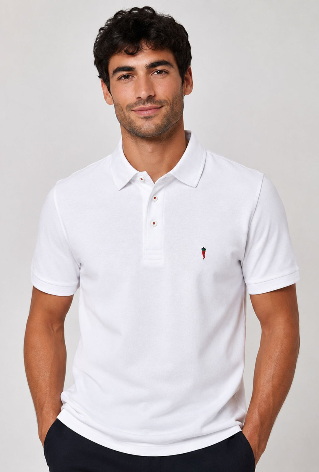 Polo Uomo Manica Corta CIRCOLO VELA POSILLIPO - BIANCO