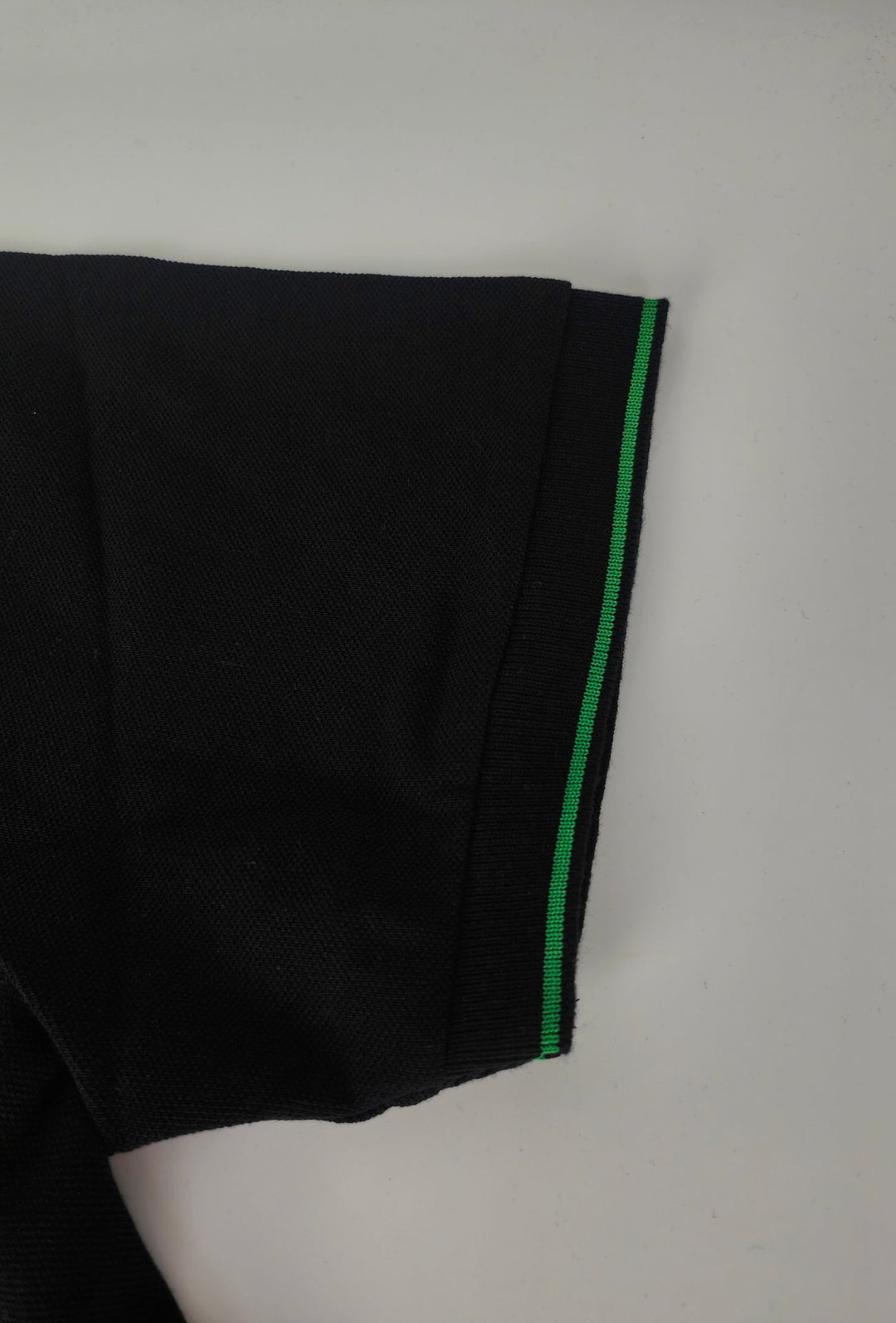 Polo Uomo BEVERLY HILLS POLO CLUB in Cotone Piquet 100% colletto righino verde – NERO