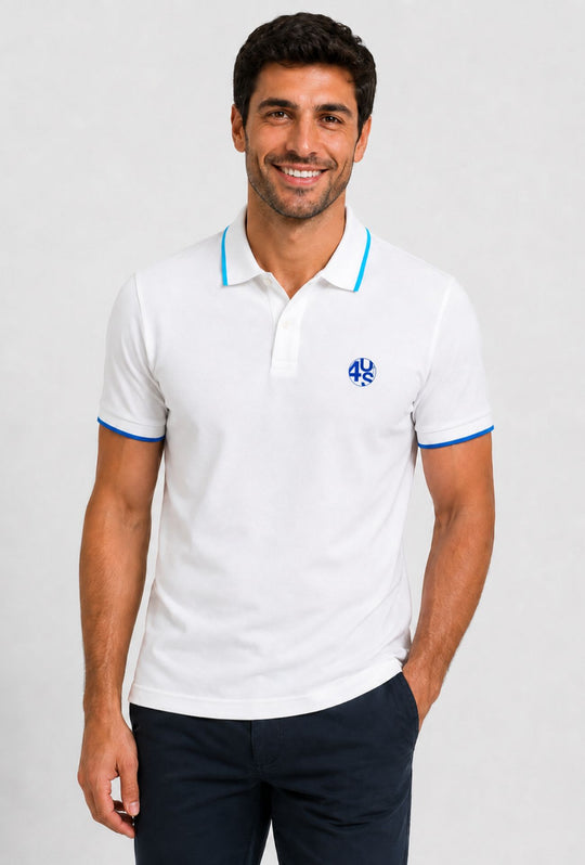 Polo Uomo 4US Paciotti manica corta in cotone Piquet - BIANCO