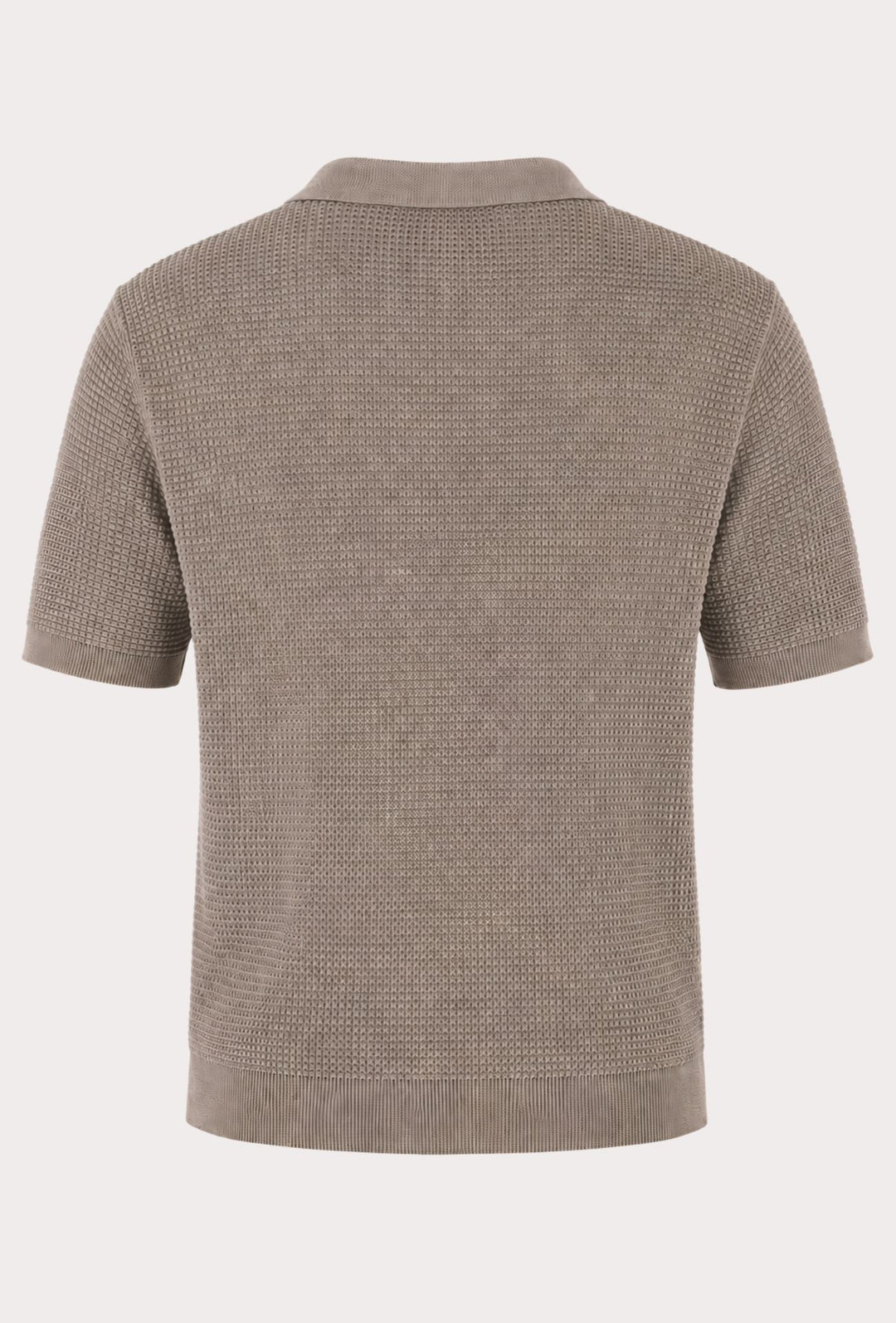 Polo Uomo DRESSERD in Maglia Texture Waffle- SABBIA