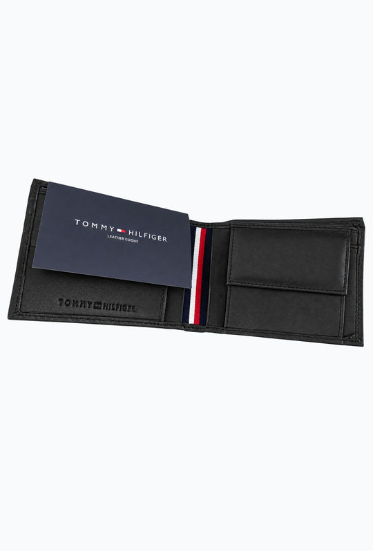 Portafoglio Uomo Tommy Hilfiger in Pelle con Inserti Verticali- NERO