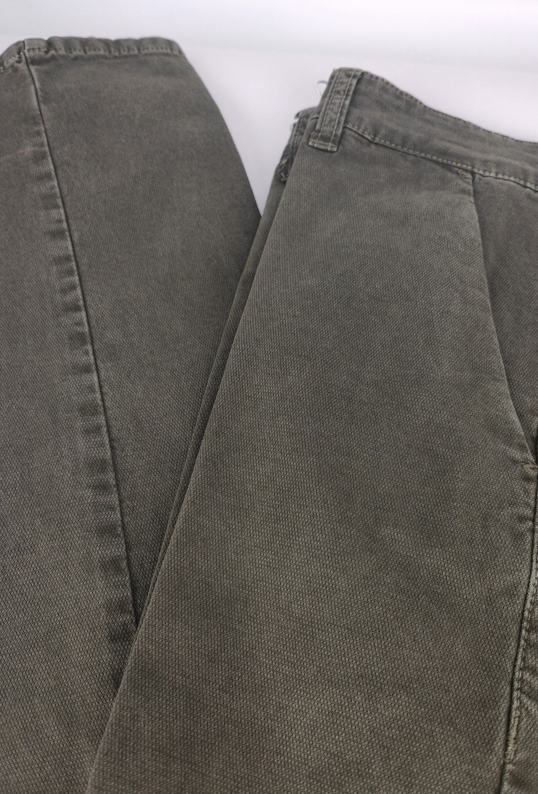 Pantalone Uomo PORTOCERVO in Cotone Piquet Eco traspirante Perfect Fit Tasca America- VERDE MILITARE