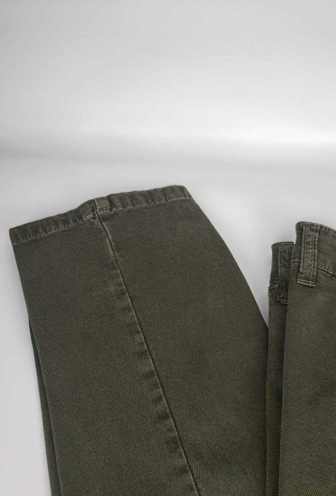 Pantalone Uomo PORTOCERVO in Cotone Piquet Eco traspirante Perfect Fit Tasca America- VERDE MILITARE