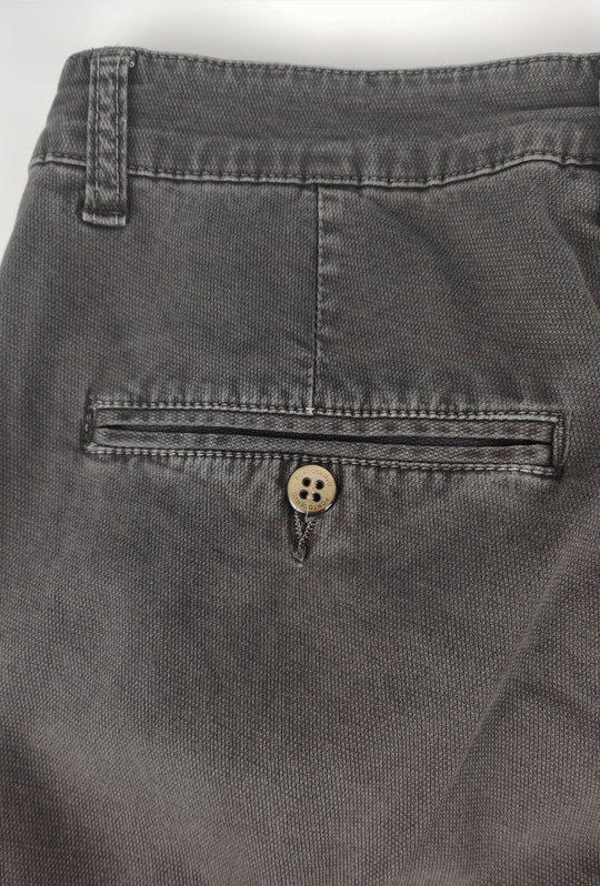 Pantalone Uomo PORTOCERVO in Cotone Piquet Eco traspirante Perfect Fit Tasca America- GRIGIO