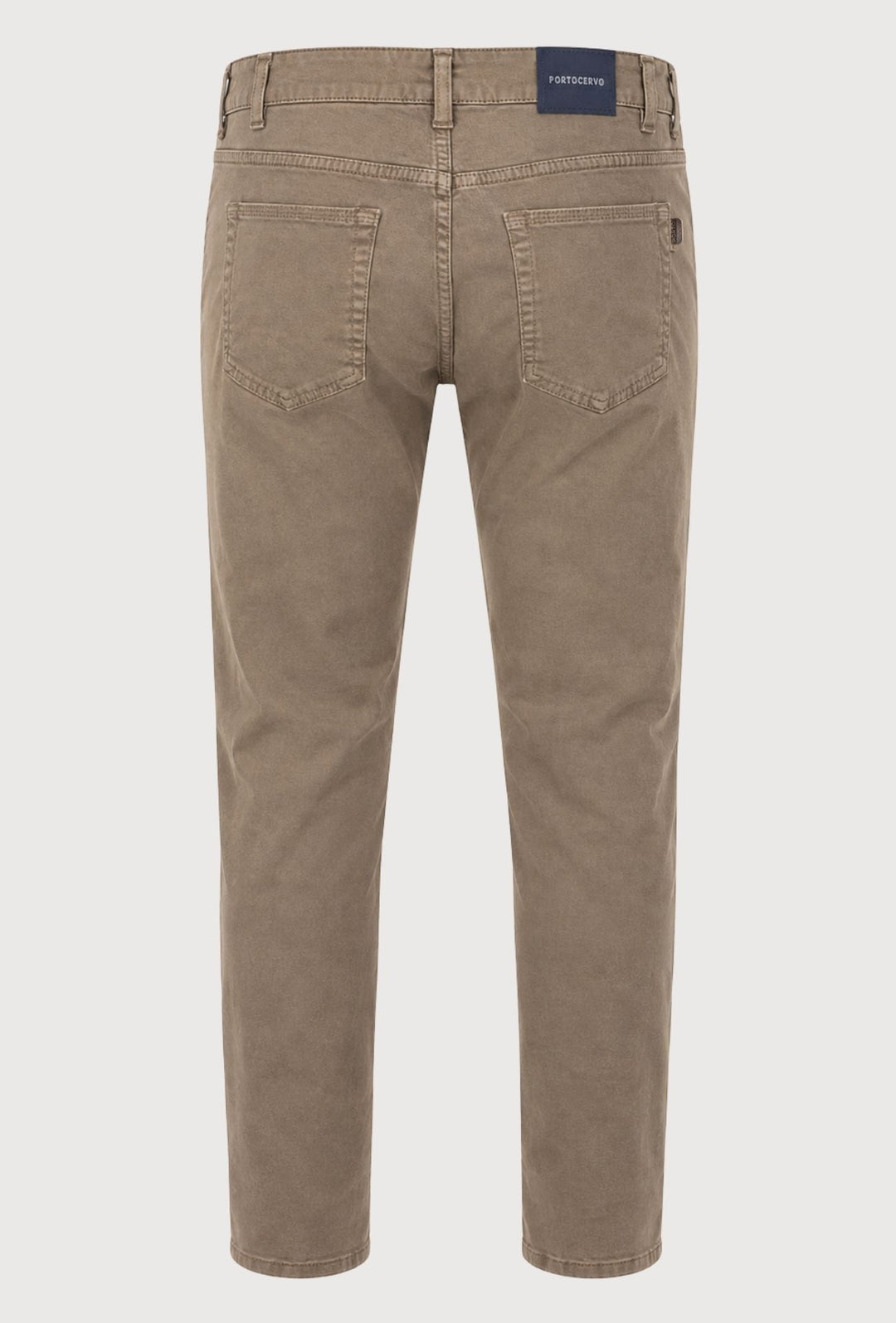 Pantalone Uomo 5 Tasche in gabardina stretch invernale - FANGO