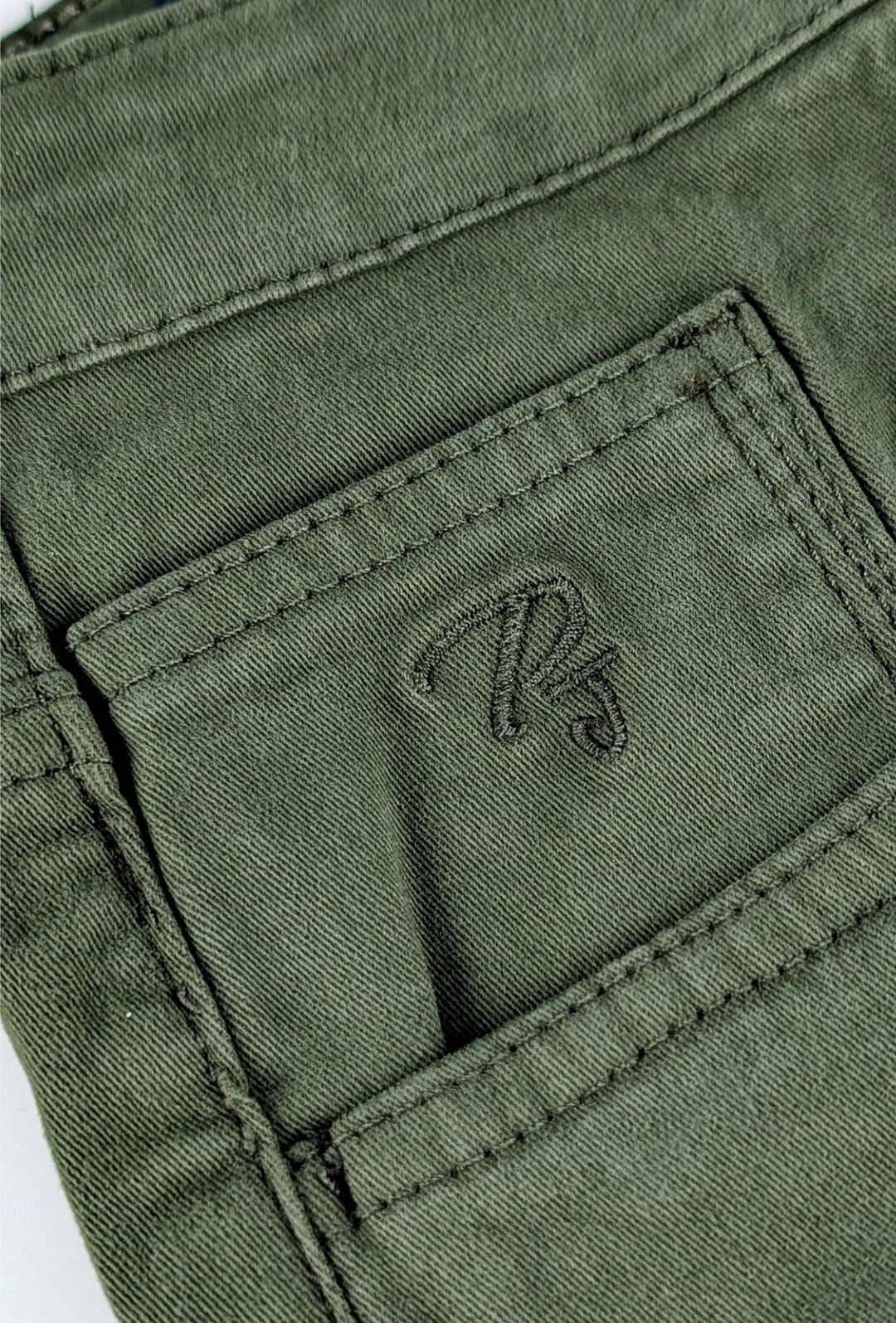 Pantalone Uomo 5 Tasche in gabardina stretch invernale - VERDE SCURO