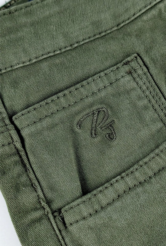 Pantalone Uomo 5 Tasche in gabardina stretch invernale - VERDE SCURO