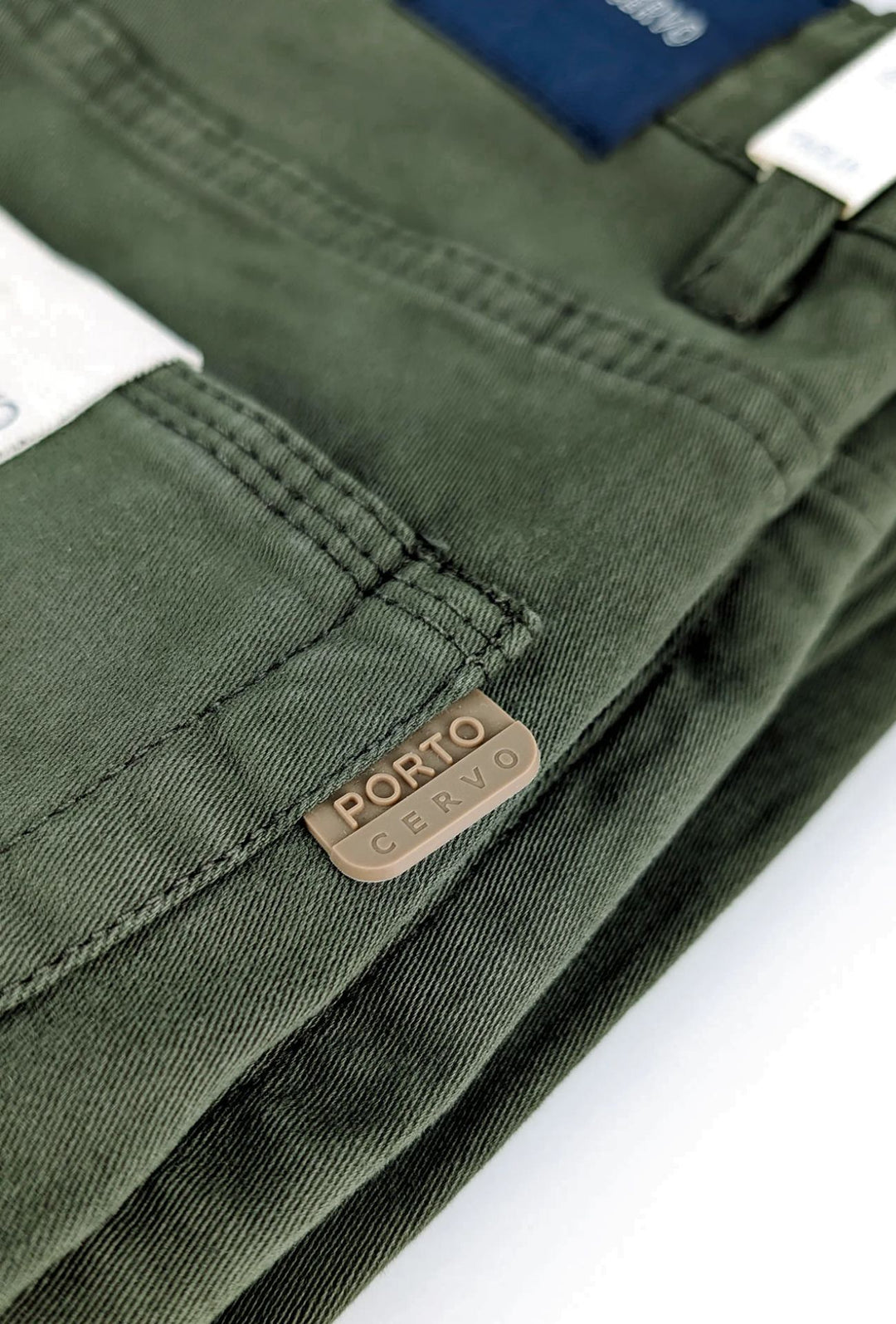Pantalone Uomo 5 Tasche in gabardina stretch invernale - VERDE SCURO