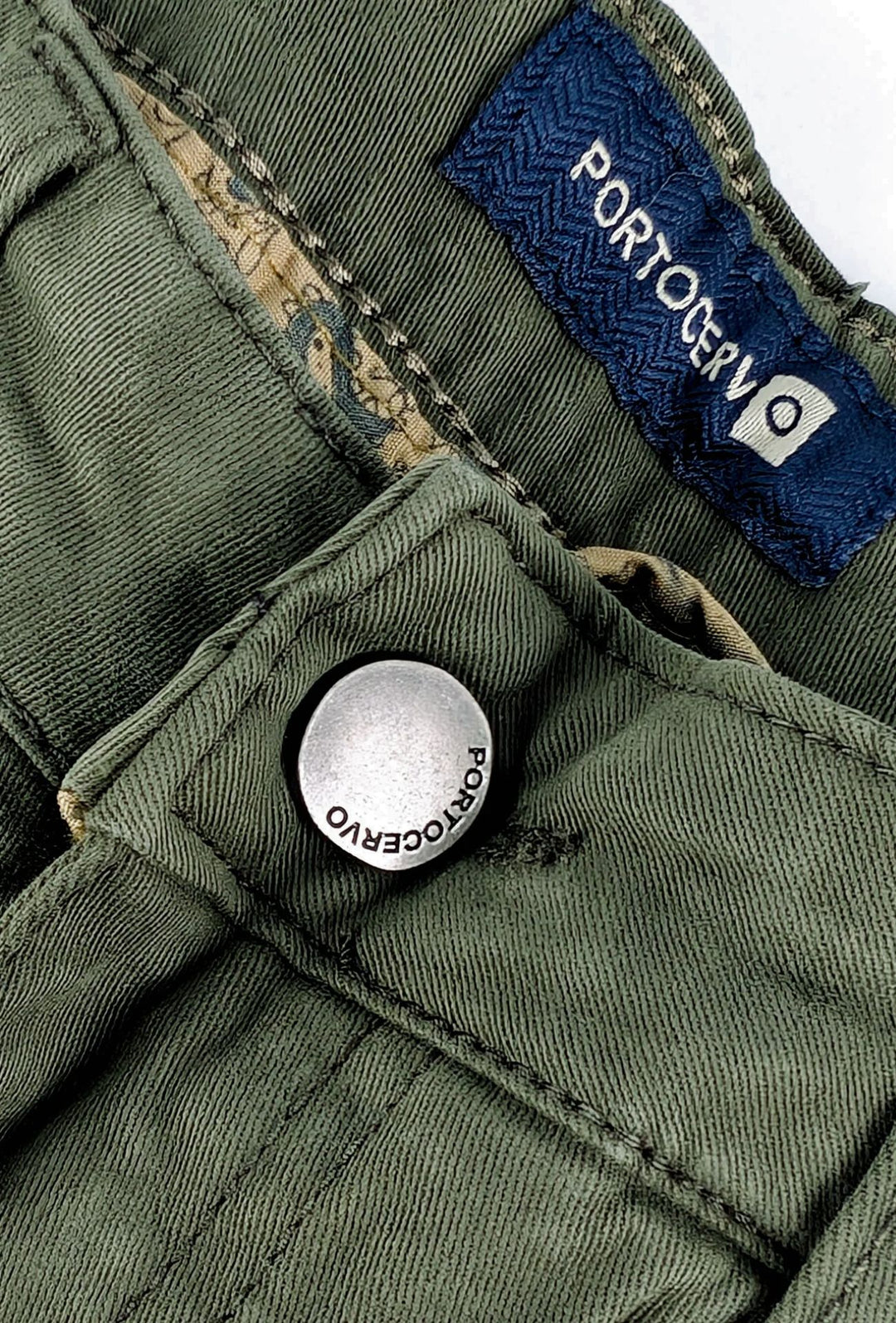 Pantalone Uomo 5 Tasche in gabardina stretch invernale - VERDE SCURO