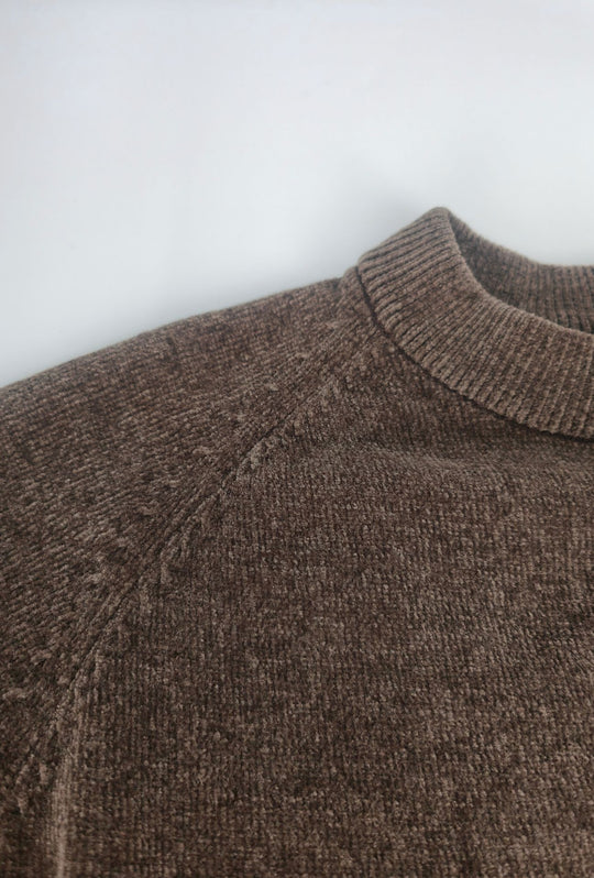 Pullover Uomo Girocollo in Morbida Ciniglia Maniche Lunghe- CAFFE'