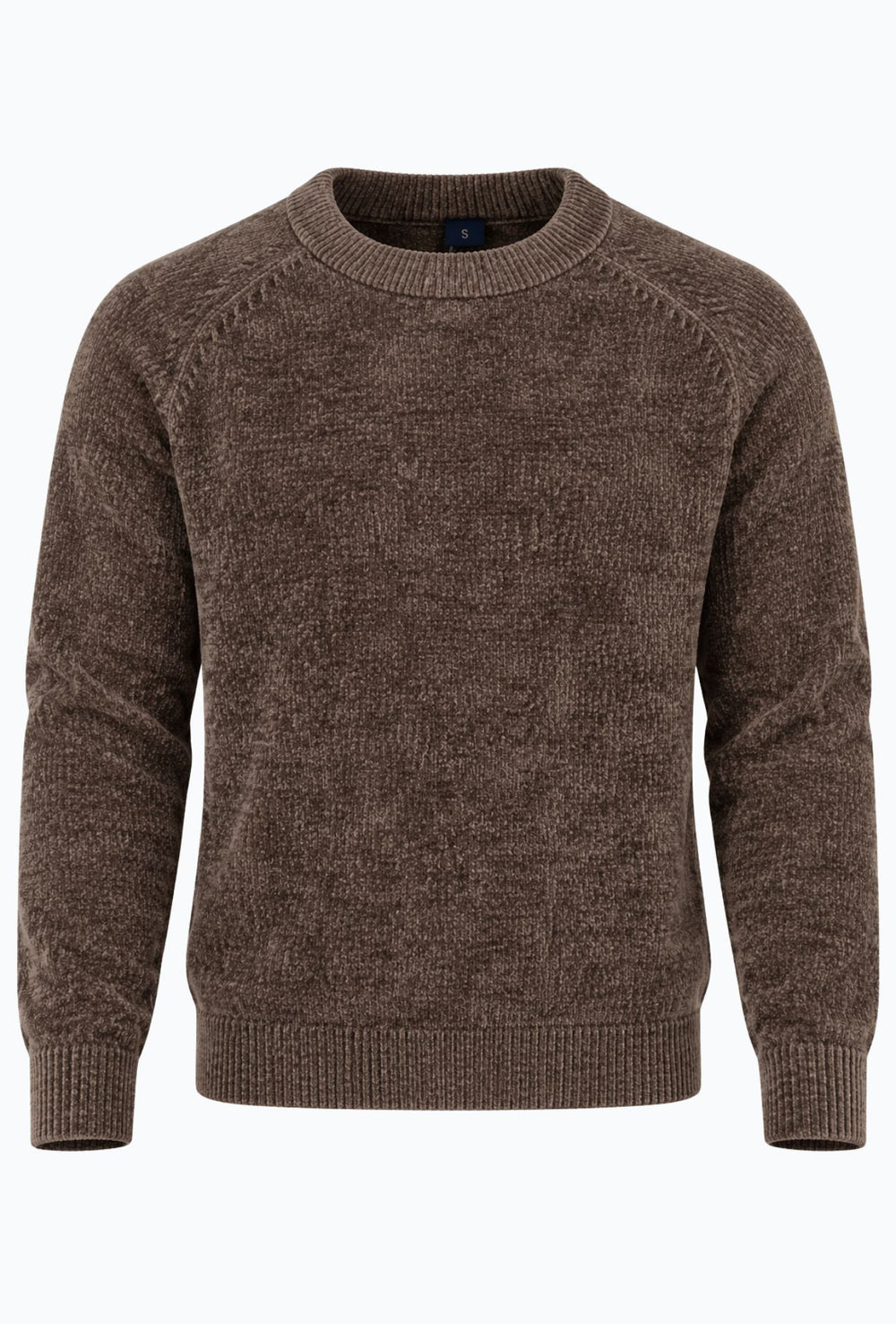 Pullover Uomo Girocollo in Morbida Ciniglia Maniche Lunghe- CAFFE'