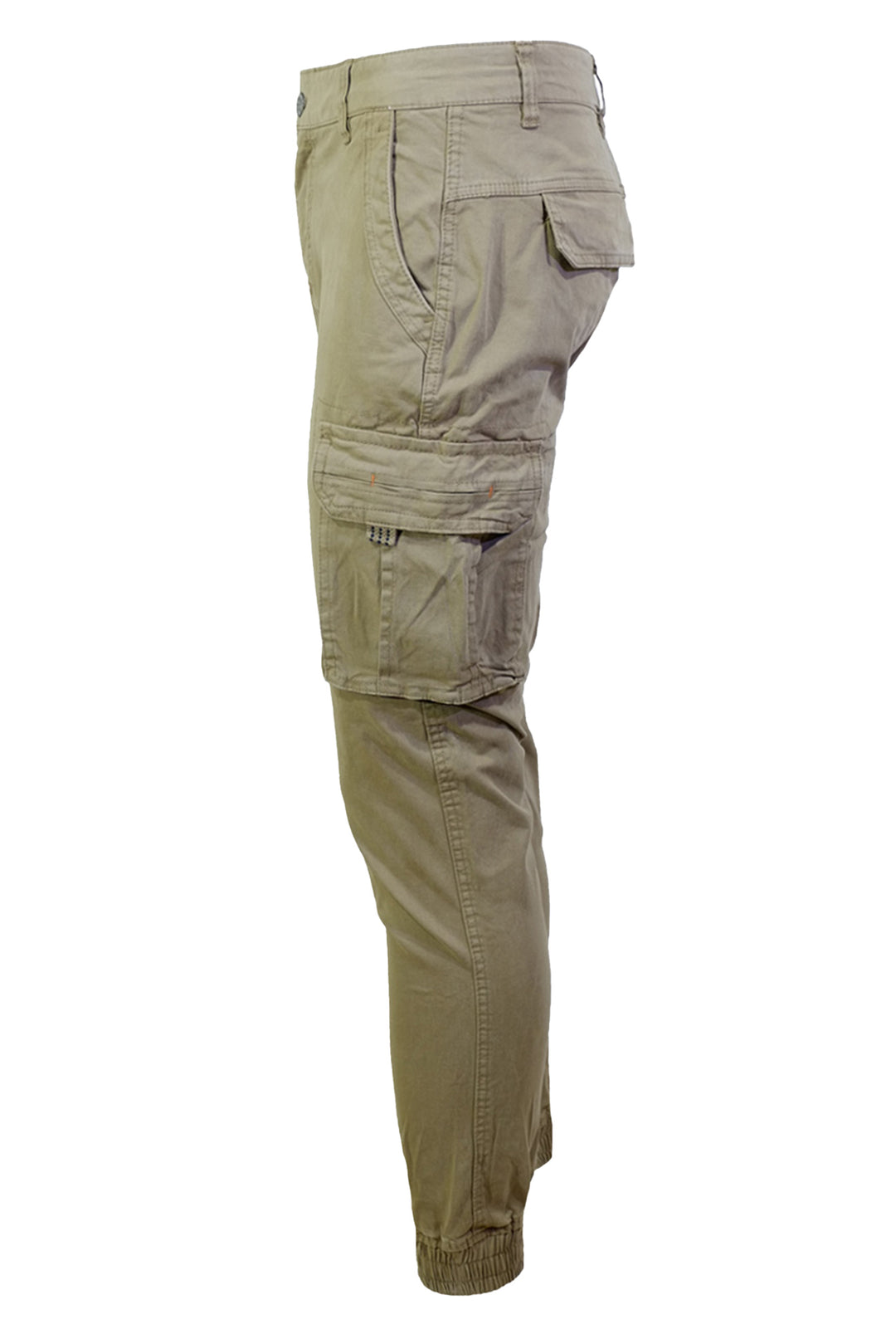 Pantalone Uomo Cargo Dresserd Pantaloni lunghi Gamba Stretta Con Polsino Pantalone Autunno Inverno - BEIGE CHIARO