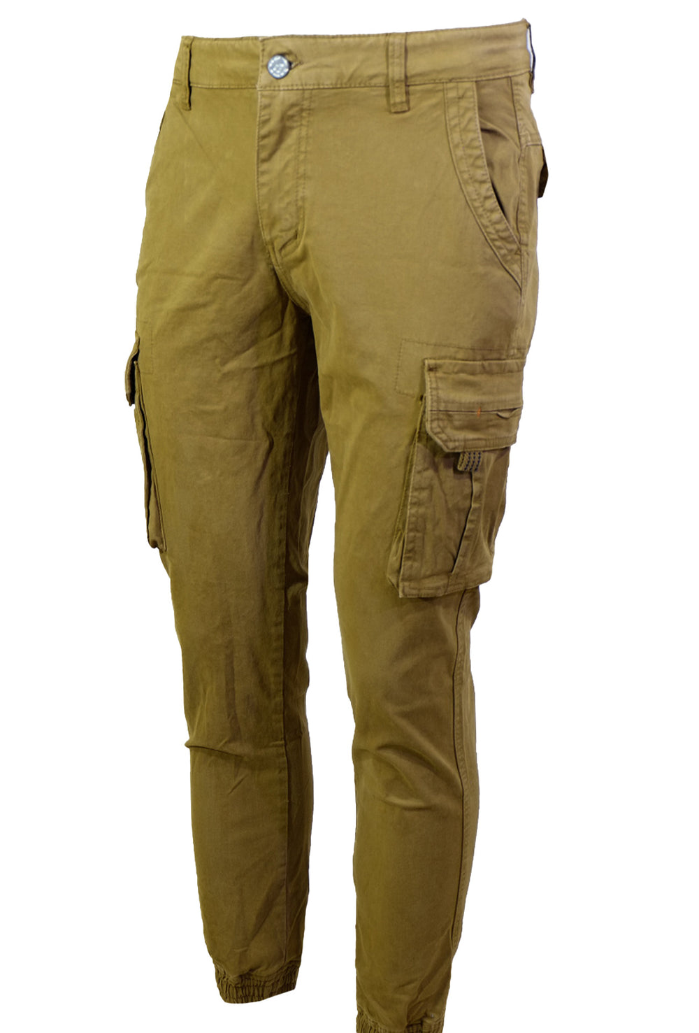 Pantalone Uomo Cargo Dresserd Pantaloni lunghi Gamba Stretta Con Polsino Pantalone Autunno Inverno - SENAPE