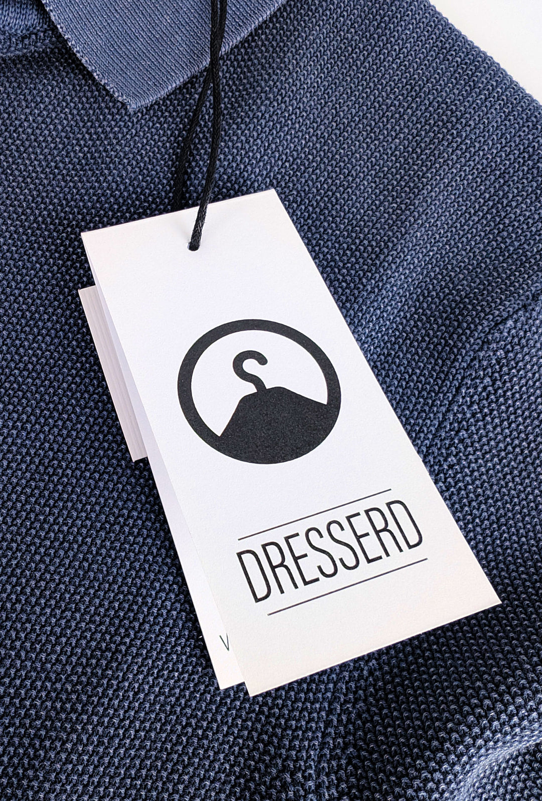 Polo uomo in filo mezza manica trama lavorata Slim fit - BLU