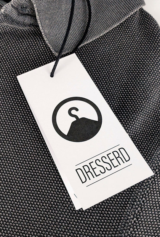 Polo uomo in filo mezza manica trama lavorata Slim fit - NERO