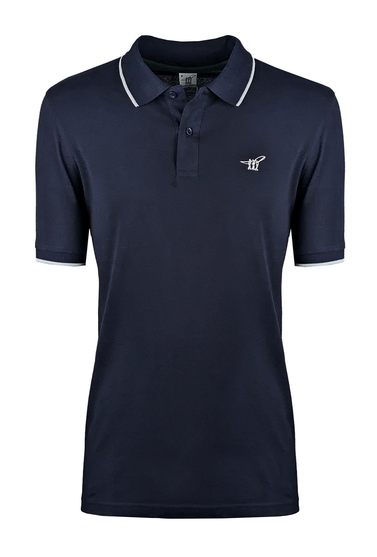 NO COFFEE × TANGRAM HENRY POLO S/S XL Polo Uomo HENRY COTTON'S in cotone piquet con bordino - BLU – DRESSERD