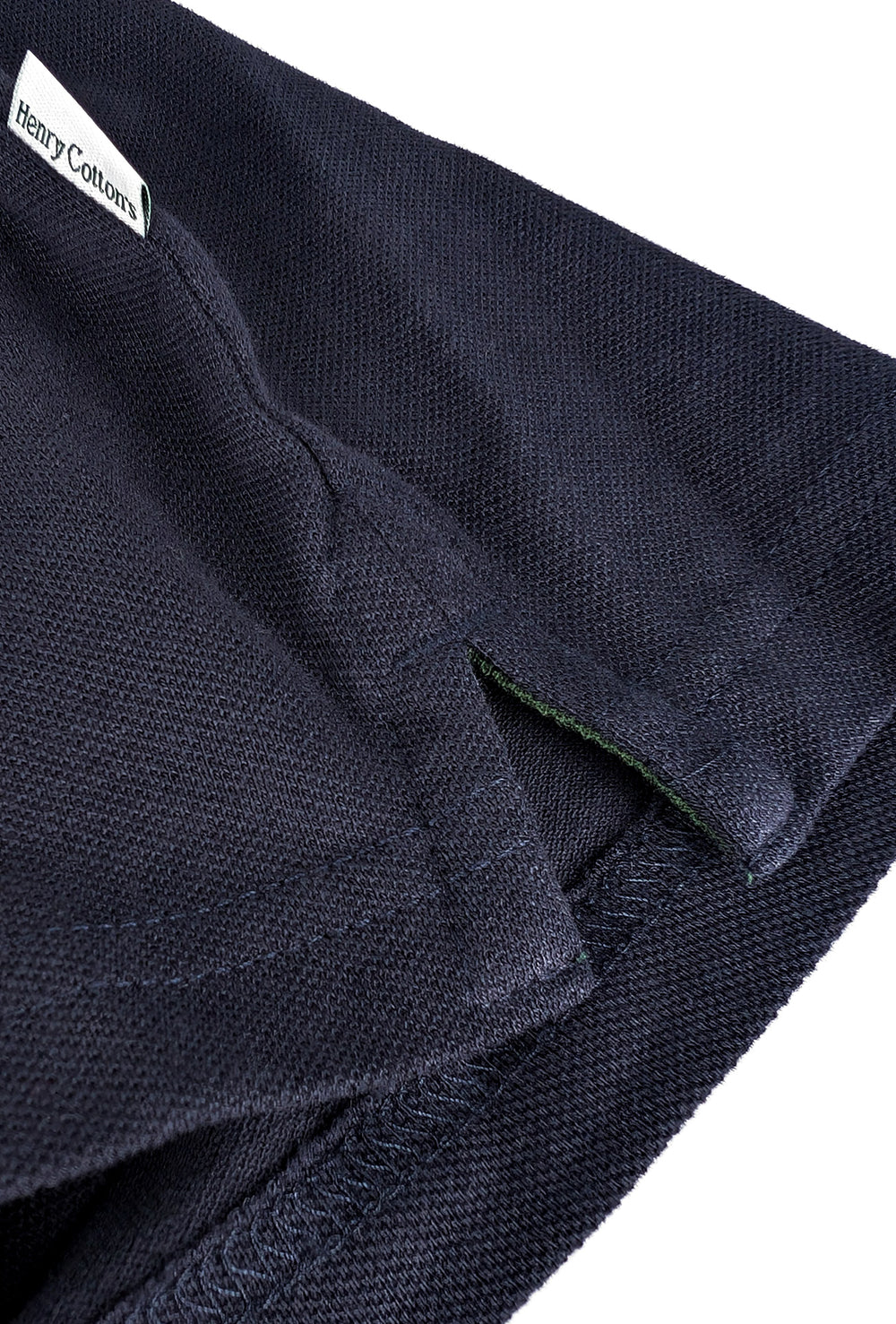 Polo Uomo HENRY COTTON'S in cotone piquet con bordino - BLU