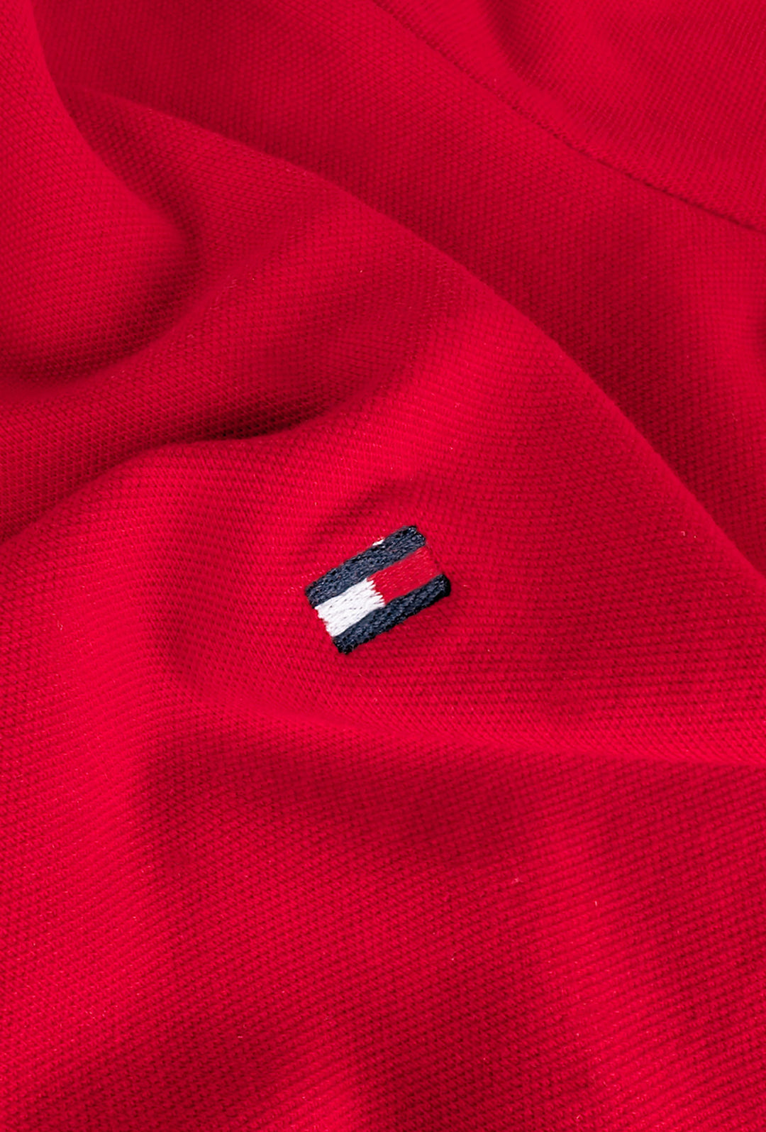 Polo Uomo TOMMY HILFIGER mezza manica colletto con righini a contrasto - ROSSO