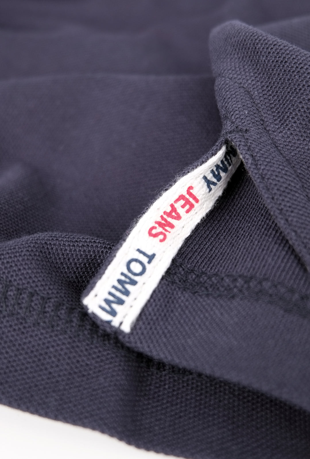 Polo Uomo TOMMY JEANS cotone piquet logo grande Maglietta mezza manica - BLU