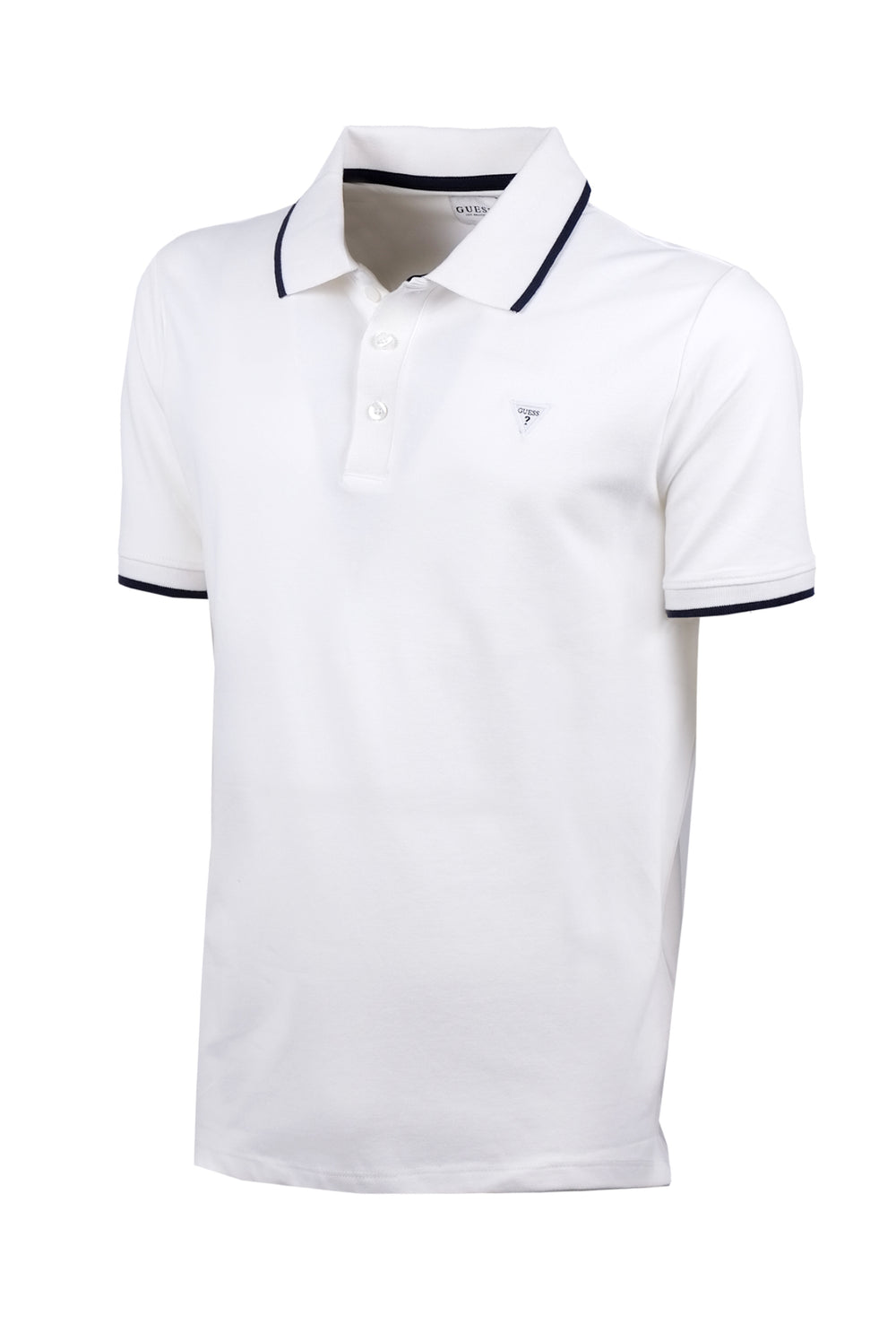 Polo Uomo GUESS mezza manica cotone Piquet -BIANCO