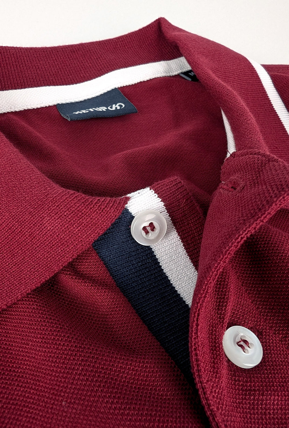 Polo uomo  KEYUP 100% cotone piquet - BORDEAUX
