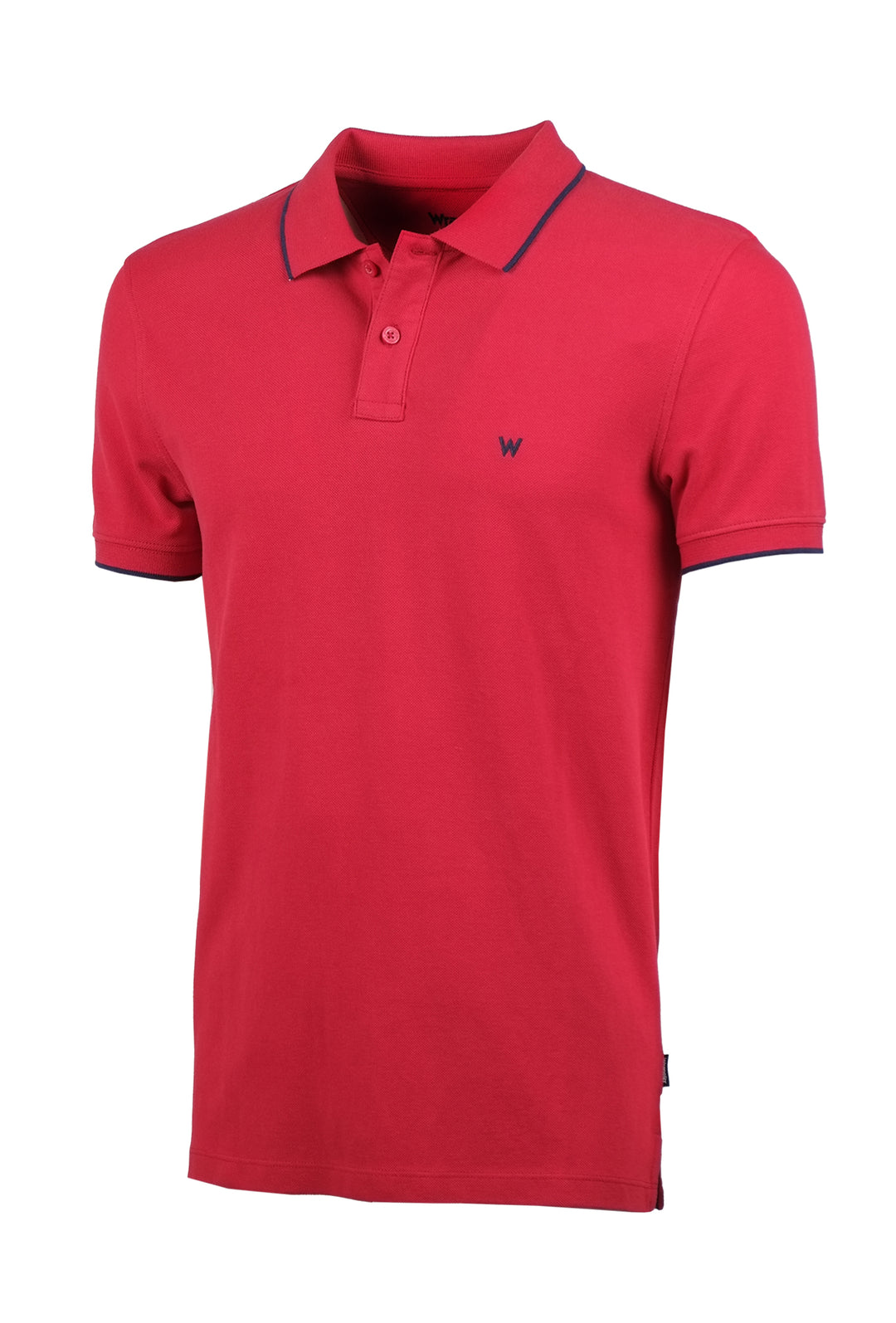 Polo Uomo WRANGLEAR mezza manica cotone Piquet con Righino - ROSSO