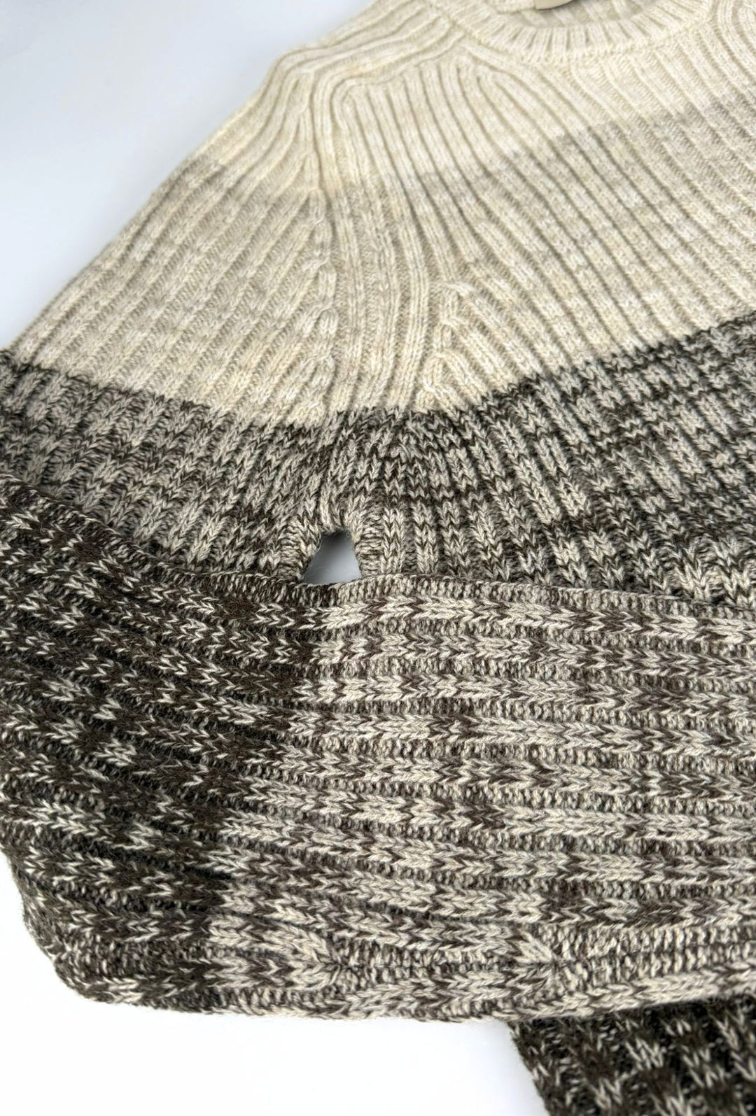 Maglione uomo girocollo multicolore invernale dresserd - BEIGE