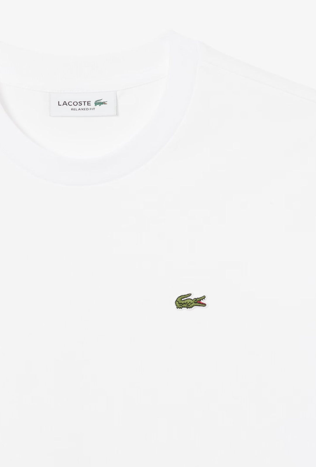 T-Shirt Donna LACOSTE Relaxed Fit 100% Cotone - BIANCO