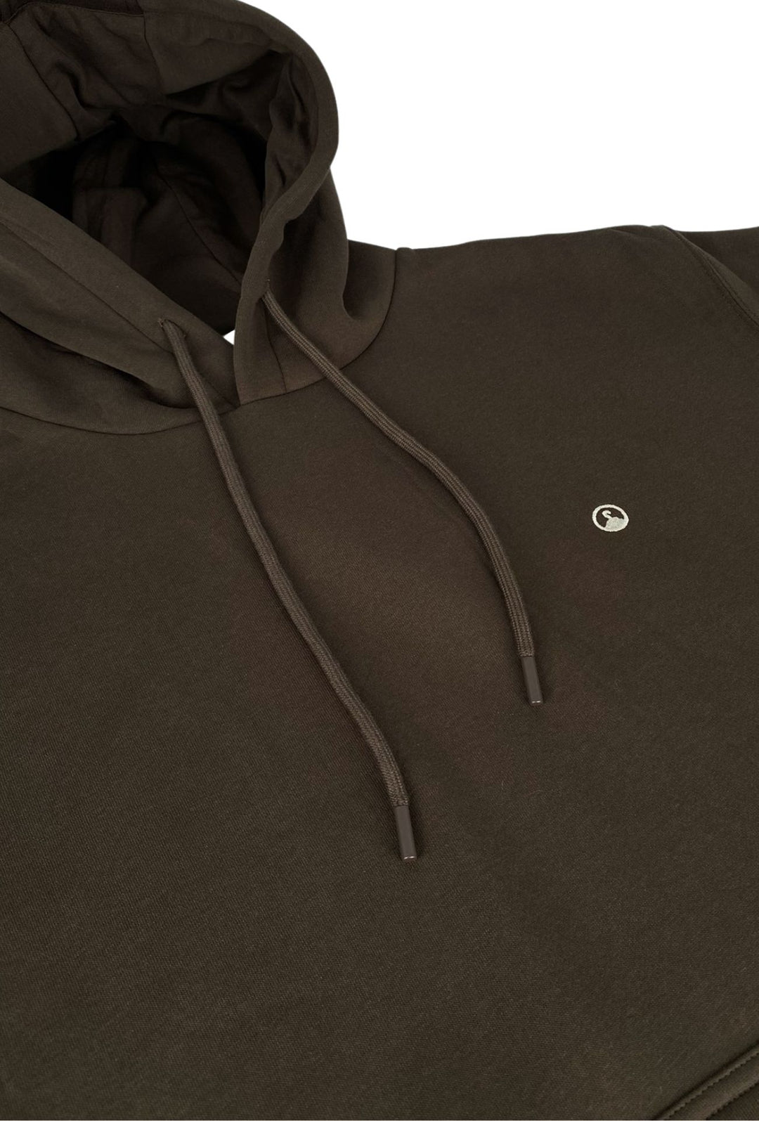 Felpa uomo chiusa con cappuccio Dresserd Felpata invernale - MARRONE