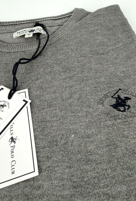 Maglioncino uomo Beverly Hills Polo Club in viscosa invernale - GRIGIO