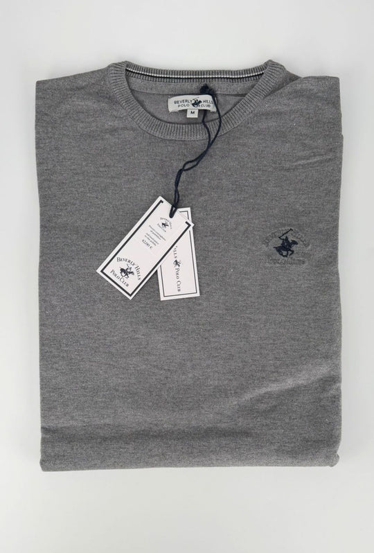 Maglioncino uomo Beverly Hills Polo Club in viscosa invernale - GRIGIO