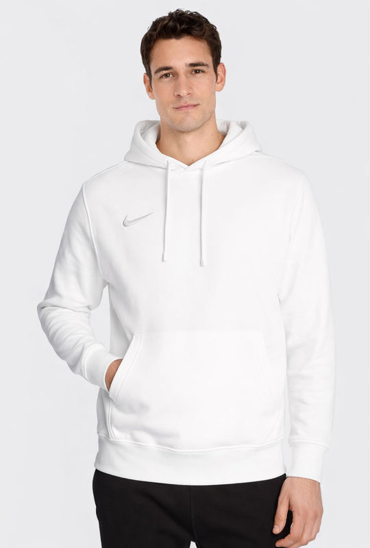 Felpa uomo NIKE Team Club 20 chiusa con cappuccio cotone felpato - BIANCO