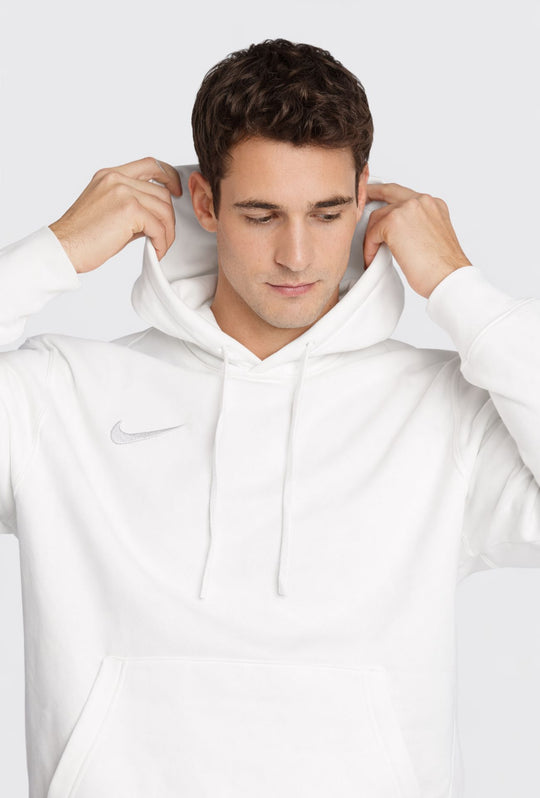 Felpa uomo NIKE Team Club 20 chiusa con cappuccio cotone felpato - BIANCO