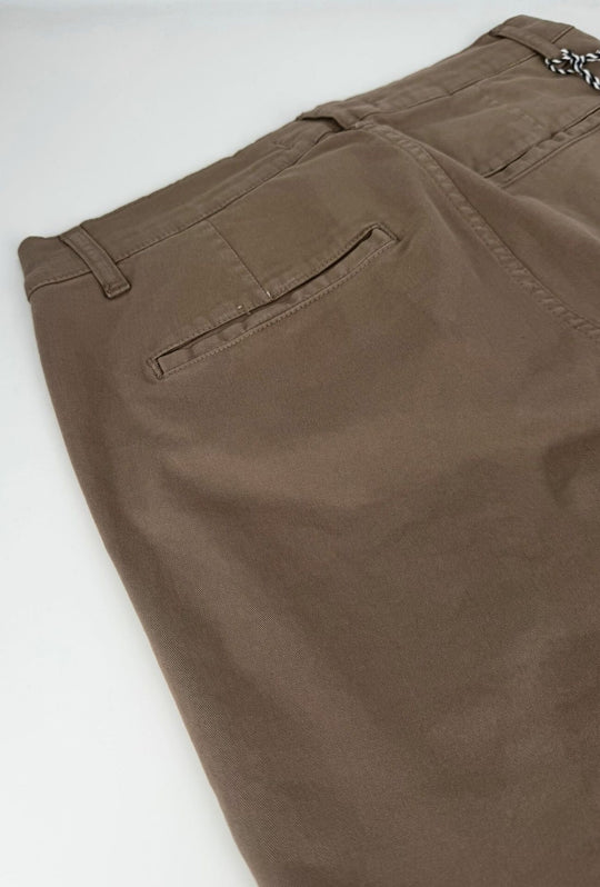 Pantalone uomo Caldo cotone tasca america gamba stretta - BEIGE