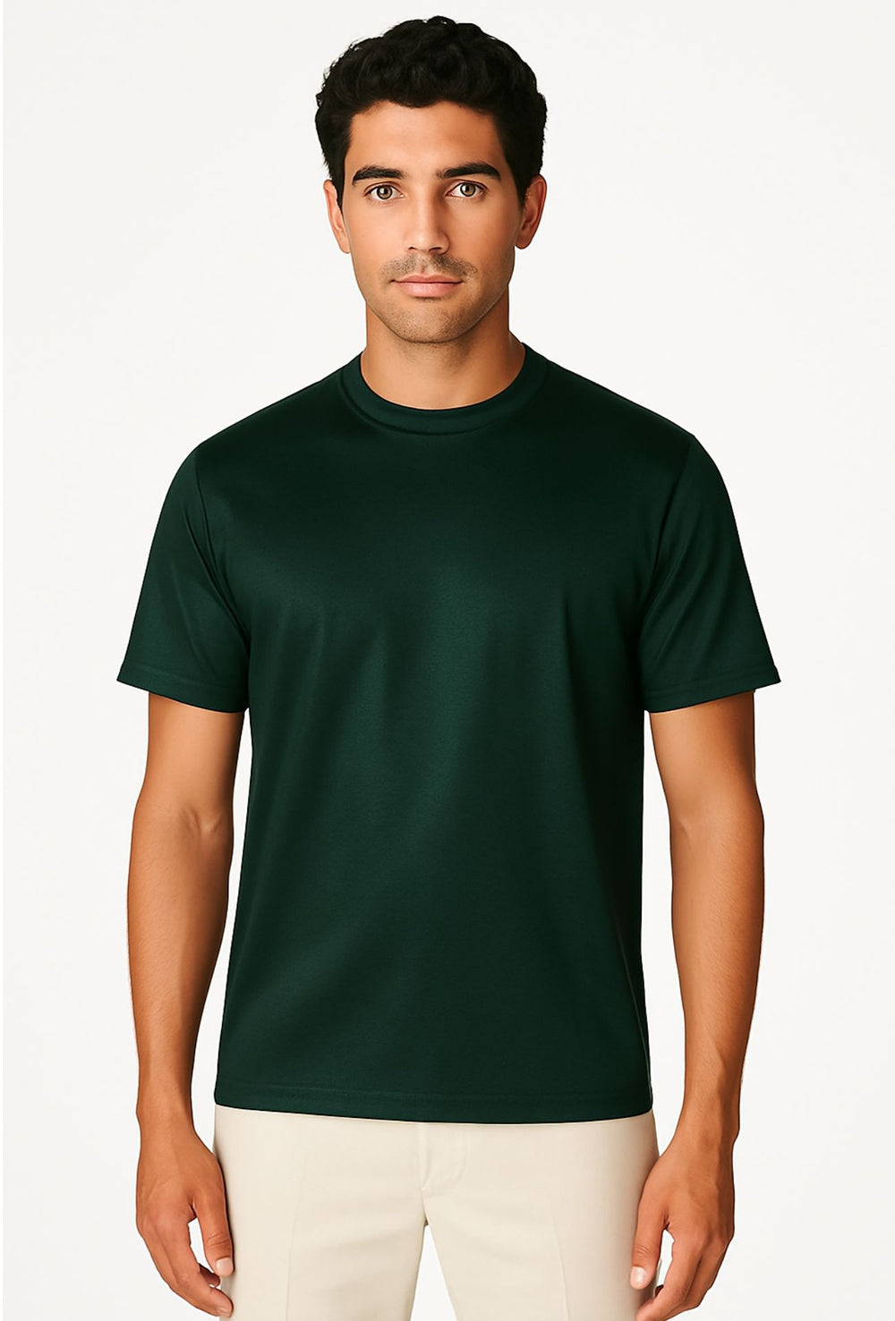T-Shirt Uomo FILO DI SCOZIA  mezza manica - VERDE SCURO