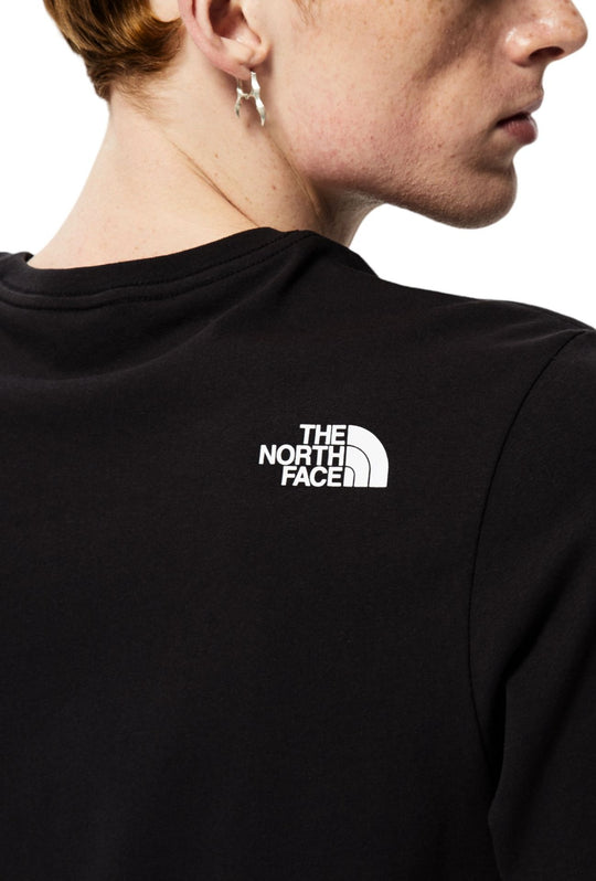 T-Shirt uomo The North Face con stampa sul petto - NERO