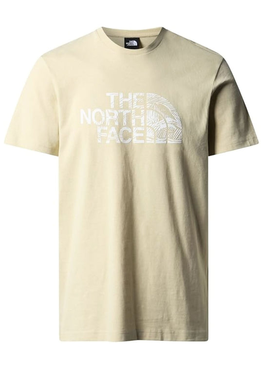 T-Shirt uomo The North Face con stampa sul petto - BEIGE