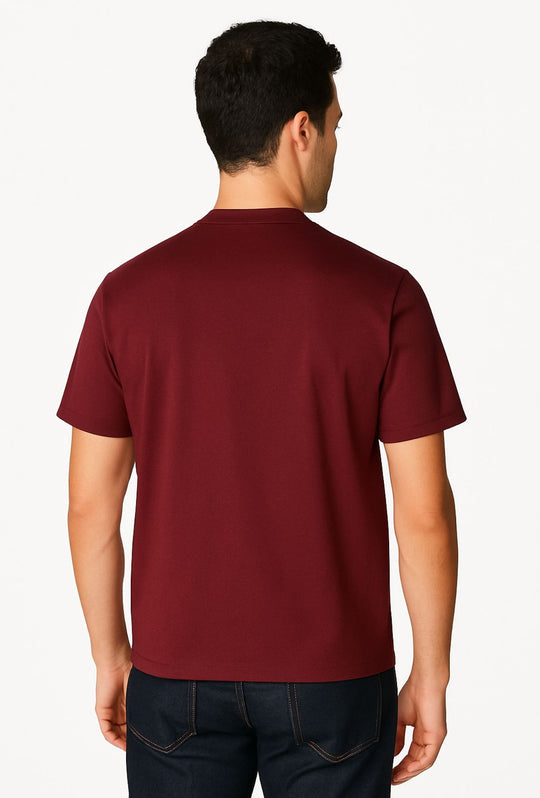 T-Shirt Uomo FILO DI SCOZIA  mezza manica - BORDEAUX