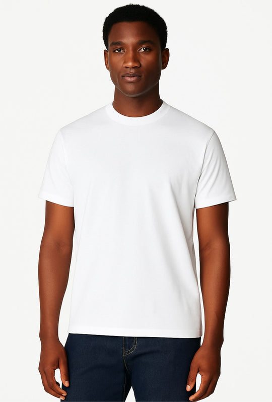 T-Shirt Uomo FILO DI SCOZIA  mezza manica - BIANCO