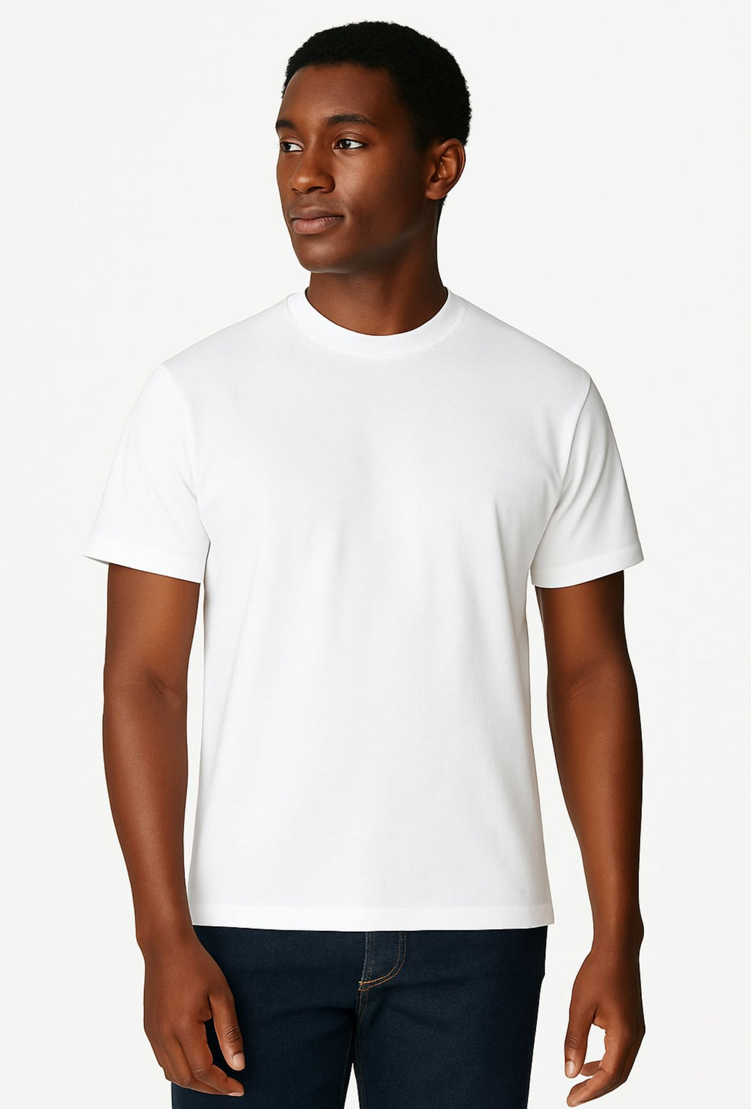 T-Shirt Uomo FILO DI SCOZIA  mezza manica - BIANCO