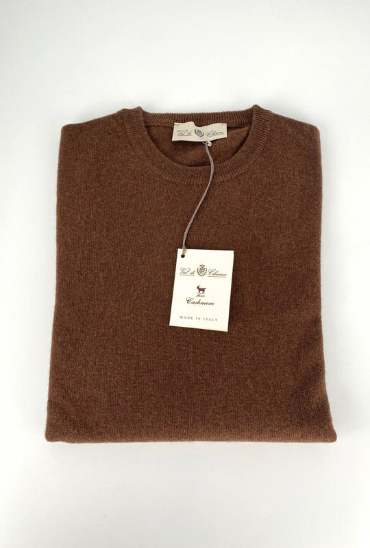 Maglioncino uomo misto Cashmere Lana Made in Italy - MARRONE